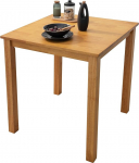 Woodroom Kota s&ouml;&ouml;gilaud 70 x 70 cm - Hevea t&auml;ispuidust, lakitud, tamme v&auml;rvi - v&auml;ike k&ouml;&ouml;gilaud, s&ouml;&ouml;gilaud, ruumikas, stabiilne ja kergesti puhastatav