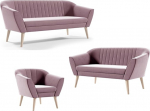 Kaya 3+2+1 Skandinaavia diivanikomplekt elutuppa Veluurkangas (Riviera 62 - roosa)