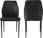 JIEXI kaasaegsed s&ouml;&ouml;gitoolid metallist jalgade ja PU nahaga, 2 komplekt, ajatu s&ouml;&ouml;gitooli restoranis, elutoas ja ooteruumis, elegantne keskaegne stiil (must)