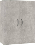 vidaXL Wall Cupboard, Concrete Grey, 69.5 x 34 x 90 cm, Wood Material, Cabinet, Storage Cabinet, Living Room Cabinet, Storage Cabinet, Side Cabinet