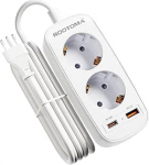 Adapter Itaalia pistikupesa koos PD20W USB kiirlaadijaga, Itaalia pistikupesa adapter, 2-suunaline pistikupesa adapter Itaaliasse, T&scaron;iili, Uruguay, Etioopia, Eritrea, S&uuml;&uuml;ria, 1,5 m kaabel, t&uuml;&uuml;p L
