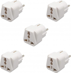 Inibud 5 x toiteadapter Universaalne reisimisadapter Euroopa Liidu disainile Aasia Austraalia L&auml;his-Ida Euroopa (Prantsusmaa, Suurbritannia, EL) oli 2 Pin - Female to Female Europe French plug converter