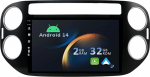 YUNTX Android 14 IPS autoraadio VW Tiguanile (2010-2015) [sisseehitatud juhtmevaba CarPlay/Android Car/GPS] Tagantvaate kaamera DAB/roolijuhtimine/peeglilink/Bluetooth 5.0/2 Din/USB/RDS/WiFi/4G