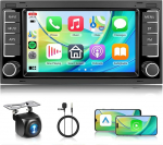 4G + 64G Androidi autoraadio VW Touareg 2004-2011 VW Transporter T5 Multivan 2004-2009 7-tolline traadita Carplay autoraadio Android auto navigatsioon GPS peeglilink Bluetooth WiFi FM/RDS/EQ/DAB tagumine vaade