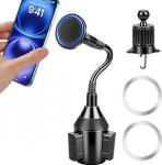 EEEKit 2-in-1 auto mobiiltelefoni hoidja, magnetiline joogihoidja ja ventilatsiooni hoidja, MagSafe'iga &uuml;hilduv auto tassihoidja iPhone 17/16/15/14/13 Pro Max, Galaxy ja k&otilde;ikidele mobiiltelefonidele