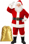 Gardentime Santa Claus kost&uuml;&uuml;m meestele Santa Suit Adult 10 Pieces Christmas Deluxe Red Velvet Outfit Christmas Holiday Party Cosplay