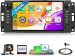 4G + 64G juhtmevaba Carplay Android autoraadio Jeep Wrangler Compass Grand Cherokee/Chrysler 300C/Dodge Ram/Chevrolet 7-tolline autoraadio Android auto navigatsiooniga GPS WiFi Bluetooth FM/RDS/EQ