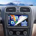 CAMECHO 2+64G 9-tolline satelliitnavigatsiooniga autoraadio Golf 5 6 VW Polo Touran Tiguan Passat B6 B7 Seat Skoda tagantj&auml;rele vaatekaameraga, Android 13 ASP Bluetooth raadio traadita Carplay Android auto WiFi FM/RDS +