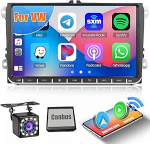 Hikity Android13 Autoraadio juhtmevaba Carplay koos navigatsioonis&uuml;steemiga VW Golf 5 6 Passat B6 B7 Jetta Polo Touran Caddy Sharan Seat 9-tolline autostereoraadio 2 DIN koos Bluetooth WiFi FM Android autoga