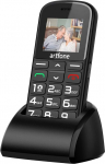 artfone 182 Senior mobiiltelefon suurte nuppudega | Senior mobiiltelefon ilma lepinguta | GSM Dual SIM mobiiltelefon eakatele h&auml;daabik&otilde;nede nupuga | 1,77-tolline pension&auml;ride mobiiltelefon | 1400