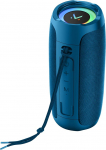 Majestic Flash Bluetooth-k&otilde;lar mit mitmev&auml;rviliste LED-tuledega, USB/MicroSD/AUX sisendid, laetav aku, TWS-funktsioon, sinine
