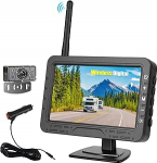 OiLiehu traadita digitaalne tagurduskaamera, IP68 infrapunase &ouml;&ouml;vaatega kaamera, 1080P traadita tagurduskaamera komplekt koos 4,3-tollise IPS monitoriga, traadita tagurduskaamera koos tagurdusabiiniga