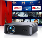 Nutikas projektor 4K Netflix Official & Dolby Audio: Auto Focus/Auto Keystone Correction Projector, WiFi6 Bluetooth projektor 4K kodukino, v&auml;livideo projektor