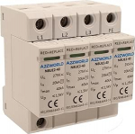 Modulaarne liigpingekaitse SPD t&uuml;&uuml;p 2 T2, 3P+N 4 DIN-mooduliga, 20kA-40kA AC275V, IP20 IEC61643-11