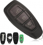 Heart Horse 3 nupu asenduskaugjuhtimispuldi v&otilde;tmehoidik Fiesta Focus Mondeo Kuga B-max S-Max 433 MHz 4D63 kiibiga, Mondeo asendus klappt&otilde;mbaja v&otilde;tmehoidikuga