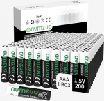 avmzvo AAA patareid, LR03 patareid, 200 tk, 1,5 V, pikaajaline v&otilde;imsus, v&otilde;imas, saab kasutada m&auml;nguasjades, &auml;ratuskellades ja muudes elektroonikaseadmetes.