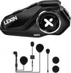 LEXIN G2P mootorratta Bluetooth peakomplekt, kiivri sides&uuml;steem 2 kuni 6 inimesele 1000 m kaugusele, IP67 veekindel k&auml;ed-vabad komplekt FM-raadioga, &uuml;ksikpakett