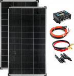SOLARTRONICS p&auml;ikesekomplekt 2 x 140 W monokristalliline p&auml;ikesemoodul + 20 A laadija kontroller sinine + p&auml;ikesekaabel + aku kaabel + p&auml;ikesepistik p&auml;ikeseplokkide saarestikus&uuml;steem