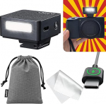 Godox Blitz IM20 Mini Camera Flash Flash, manuaalne v&auml;lkkiirguslamp, 5 v&otilde;imsuse taset, 440 v&auml;lku t&auml;isv&otilde;imsusel, &uuml;hildub Ricoh GR III RG iii X, Canon Sony Nikon Fujifilm Pentaxiga