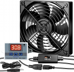 RUIZHI USB PC ventilaator 120 mm 5 V, korpuse ventilaator digitaalse temperatuuri kontrolliga, ventilaator USB Dual kuullaagritega - 3 reguleeritavat kiirust PC ventilaator CPU jahuti PS5/Laptop/TV box/AV kapp/outer jaoks