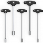 INBUS 73400 T-k&auml;epidemega kuuskantv&otilde;tmekomplekt 5-osaline 6-13 mm HybridTouchiga - Made in Germany