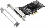Quad-Port 2.5GBase-T PCIe v&otilde;rguadapter RTL8125B 2500/1000/100Mbps PCI Express Gigabit Ethernet kaart RJ45 LAN kontroller Support PXE for Windows/Linux/MAC madala profiiliga