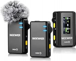 NEEWER CM28 traadita lavalier-mikrofonis&uuml;steem, 1 kl&otilde;psu m&uuml;rav&auml;hendus, 4 GB m&auml;lu 9 tunniks, 48 KHz, 16-bitine tihendamata heli, iPhone/Android/PC/Camera/iPadiga &uuml;hilduv rinnamikrofon