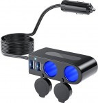 Auto sigaretis&uuml;&uuml;taja jaotur 120 W auto sigaretis&uuml;&uuml;taja jaotur 2 pesa ja 2 USB-pesa, USB auto laadimisadapter 12 V/24 V mitme pesa jaotur nutitelefoni / kaamera / GPS / pesakaamera jaoks.