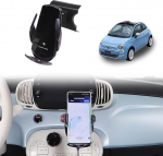 METYOUCAR Handyhalterung f&uuml;rs Auto f&uuml;r Fiat 500 2007-2016-2024 Drehbar Feste Handyhalterung f&uuml;r Auto Fit f&uuml;r iPhone Android und Universell Smartphones Halterung (D Style)