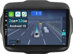 Cadley [2+64G] Android 15 autoraadio Jeep Renegade 2015-2018 juhtmevaba Apple CarPlay, Android Car, Mirror Link, GPS navigatsioon, Bluetooth 5.0, WiFi, USB, Navi, FM + tagurdekaamera jaoks.