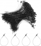 hankimise kaart 5000 t&uuml;kki plastist lipsukinnitus 5-tolline ohutusl&otilde;ngad riputades sildid Snap kinnitus riietele hinnasilt kingad Snap pagasi etikett mustad