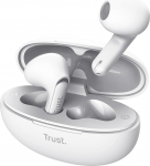 Trust Yavi Kopfh&ouml;rer Kabellos Bluetooth mit 2 ENC Noise Cancelling Mikrofone, 23H Spielzeit, 35% Recyclingkunststoff, K&otilde;rvaklapid Ohrh&ouml;rer Bluetooth Kopfh&ouml;rer In Ear iPhone Android iOS - Wei&szlig;