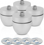 High-end 33 x 30 mm tahke alumiinium jalad k&otilde;larite isolatsioonistendid koos roostevabast terasest kuuliga k&otilde;larite piikidega neeldur vibratsiooni summuti HiFi k&otilde;larite heliv&otilde;imendi DAC CD jaoks (h&otilde;bedane, 4 t&uuml;kki)