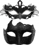 Oidea maski maskide paaride komplekt: Halloweeni kost&uuml;&uuml;m karnevali mask: Rhinestone Metal Cosplay Veneetsia Party Mask Halloween kost&uuml;&uuml;m karneval mask