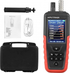 Air Quality Monitor, CO2 Meter, Particle Counter, Home Air Quality Tester with 6 Channel PM0.3/0.5/1.0/2.5/5/10 Um Detect w/Humidity, Temperature, Data Transfer/Storage