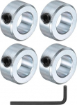 QUARKZMAN Komplekt 4 kruvitud v&otilde;llih&uuml;lssi, 5/8" puur, tsingitud teras, 1-1/8" v&auml;lisl&auml;bim&otilde;&otilde;t, 1/2" laius, teljeklemm koos kuuskantv&otilde;tmega