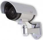 LogiLink SC0204 Dummy Security Camera with Red Flashing Light - Silver