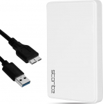 Storite 500GB v&auml;line k&otilde;vaketas, USB 3.0 Ultra Fast Slim HDD andmete varundamiseks, m&auml;lu laiendamiseks, kaasaskantav v&auml;line k&otilde;vaketas, &uuml;hildub Mac, s&uuml;learvuti, arvuti, m&auml;ngukonsooliga (valge)