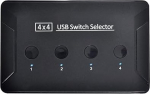cablecc KVM USB 3.0 l&uuml;liti valija 4 pordi arvutite jagamiseks 4 seadet klaviatuurile hiirele skannerile printerile, must USB 3.0