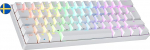 Ranked N60 Nova mehaaniline 60-protsendiline klaviatuur, Hotswap m&auml;nguklaviatuur, 62 programmeeritavat klahvi RGB valgustusega, PC/Mac Gamer, rootsi paigutus (valge, gateronpruun)