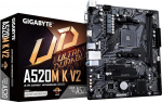 GIGABYTE A520M K V2 emaplaat - toetab AMD Ryzen 5000 seeria AM4 protsessoreid, kuni 5100MHz DDR4 (OC), PCIe Gen3 x4 M.2, GbE LAN, USB 3.2 Gen 1