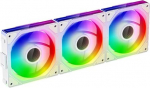 TZMRIT V1 ventilaatorid Reverse Flow Infinity Mirror ARGB 120 mm, RGB Daisy Chain PC ventilaator, 3 tk, valge