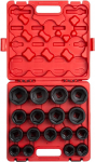 Sunex 4683 3/4" Drive Heavy Duty Socket Set 17tk SAE 1-2" Cr-Mo Alloy Steel Radius Corner Design Double Size Markings Heavy Duty Storage Case