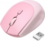 YUNZII C2 traadita hiir, 2,4 GHz silikoonist vaikne traadita hiir, 3 reguleeritavat DPI, 1600 DPI j&auml;lgimine, ergonoomiline s&uuml;learvuti/PC/Mac (roosa)