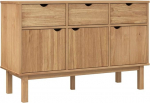 vidaXL Sideboard kabinet Sideboard Sideboard sahtli kapp mitmeotstarbeline kapp seisev kapp elutoa kapp 114 x 43 x 73,5 cm massiivne m&auml;nnipuit