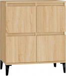 vidaXL Sideboard, sahtlitekk, kus on palju hoiuruumi, Highboard elutoa kapp koos ustega, kapi k&uuml;lgkapp, k&uuml;lgkapp, Sonoma tammepuidust materjalist