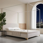 ZIQINPSQ Baldachin Bett Rahmen K&ouml;nig suurus, Verdickte Metall Baldachin Rahmen Poola, Vier Ecke Halterung Fit f&uuml;r Metall/Holz Bett Schlafzimmer Dekor