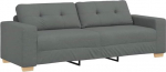 vidaXL 3-kohaline diivan tumehall 220 x 78 x 80 cm kangas