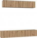 TV Schrank,TV-Schrankset Wandmontiert 5 pcs Artisan-Eiche Holzwerkstoff,TV Board H&auml;ngend Schrank Fernsehschrank TV Bank Wohnzimmer M&ouml;bel Modern Wandschrank f&uuml;r Wohnzimmer Schlafzimmer