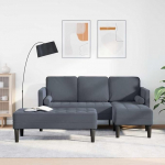 Generisch Sofa Set mit Kissen 2 pcs Dunkelgrau Polyester,M&ouml;bel,Diivanid,39.7KG,3329265